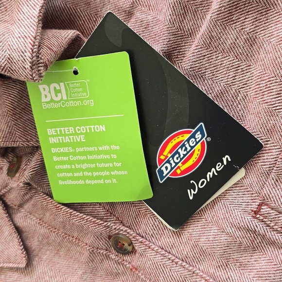 Dickies -Women's Long-Sleeve Plaid Flannel Button  Down Utility Shirt - Picture 7 of 8